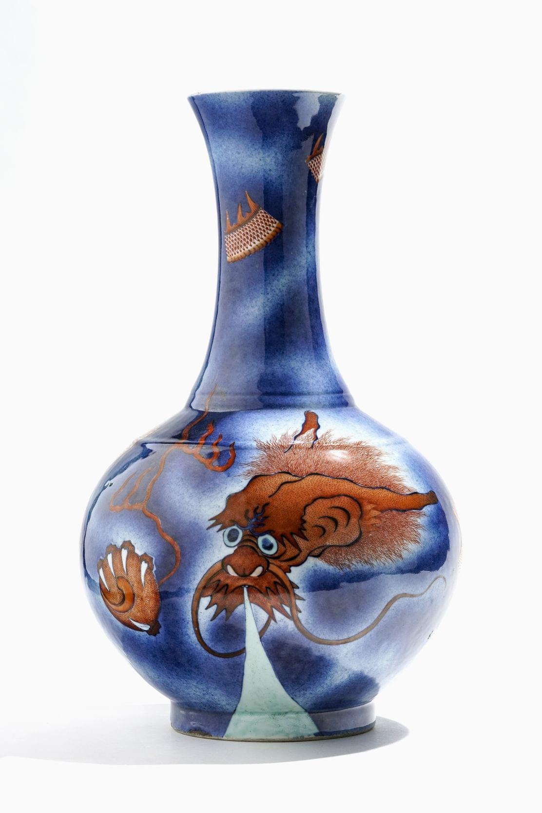 Vase tianqiuping, Chine, dynastie Qing (1644-1912), marque Daoguang (1821-1850)