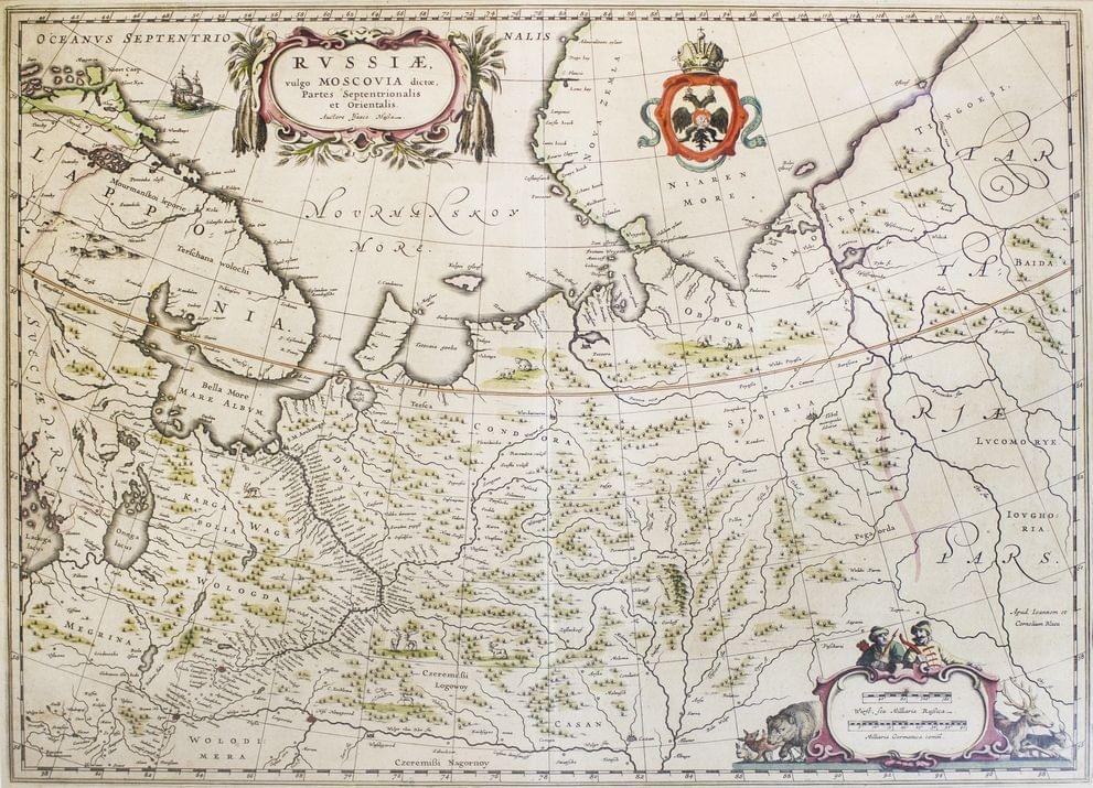 Deux cartes de Russie par Isaac Massa et publiées par Johan et Cornelium Blaeu