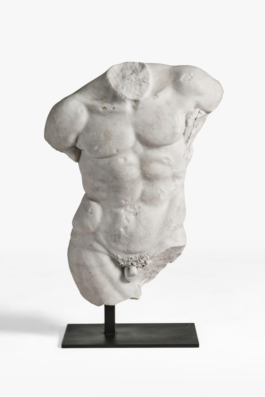 Torse d'Hercule du type Farnèse d'après l'original grec attribué à Lysippe, Empire romain, IIIe s ap. JC