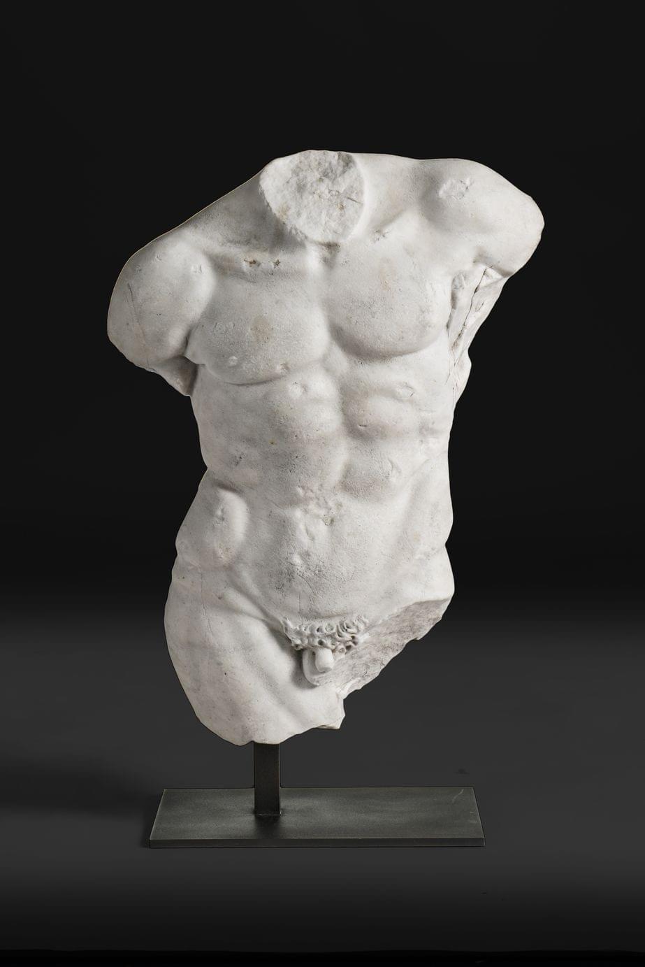 Torse d'Hercule du type Farnèse d'après l'original grec attribué à Lysippe, Empire romain, IIIe s ap. JC