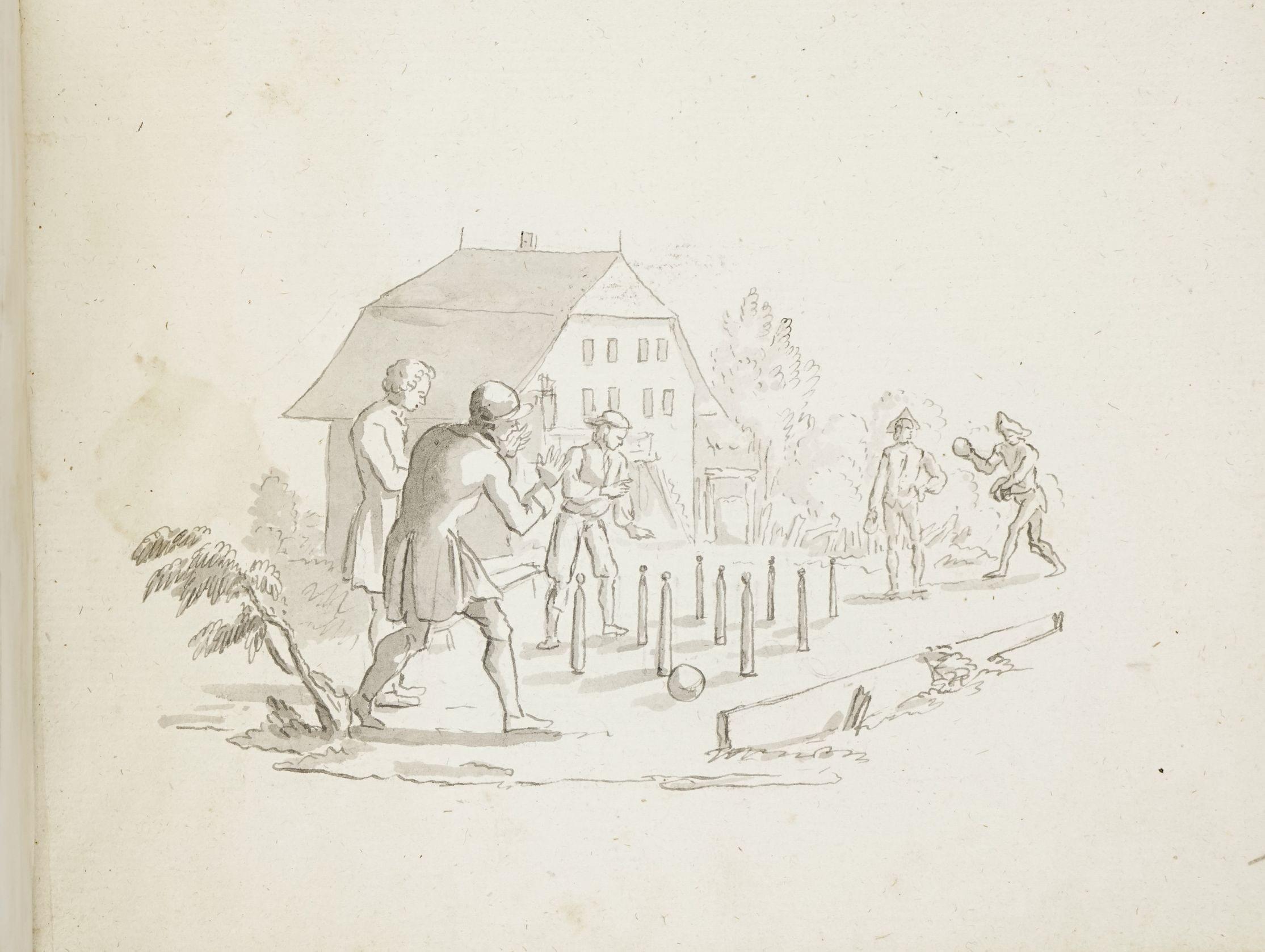 GRIMM (Samuel Hyeronimus), artiste suisse né à Burgdorf (ou Berthoud, en français), dans le canton de Berne, en 1733, mort à Londres en 1794 :  Caprices Champêtres