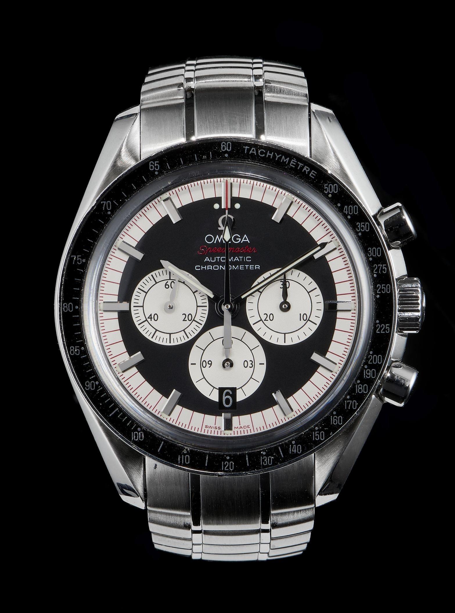 Omega, Speedmaster, Michael Schumacher, The Legend Collection, montre-bracelet chronographe ronde automatique