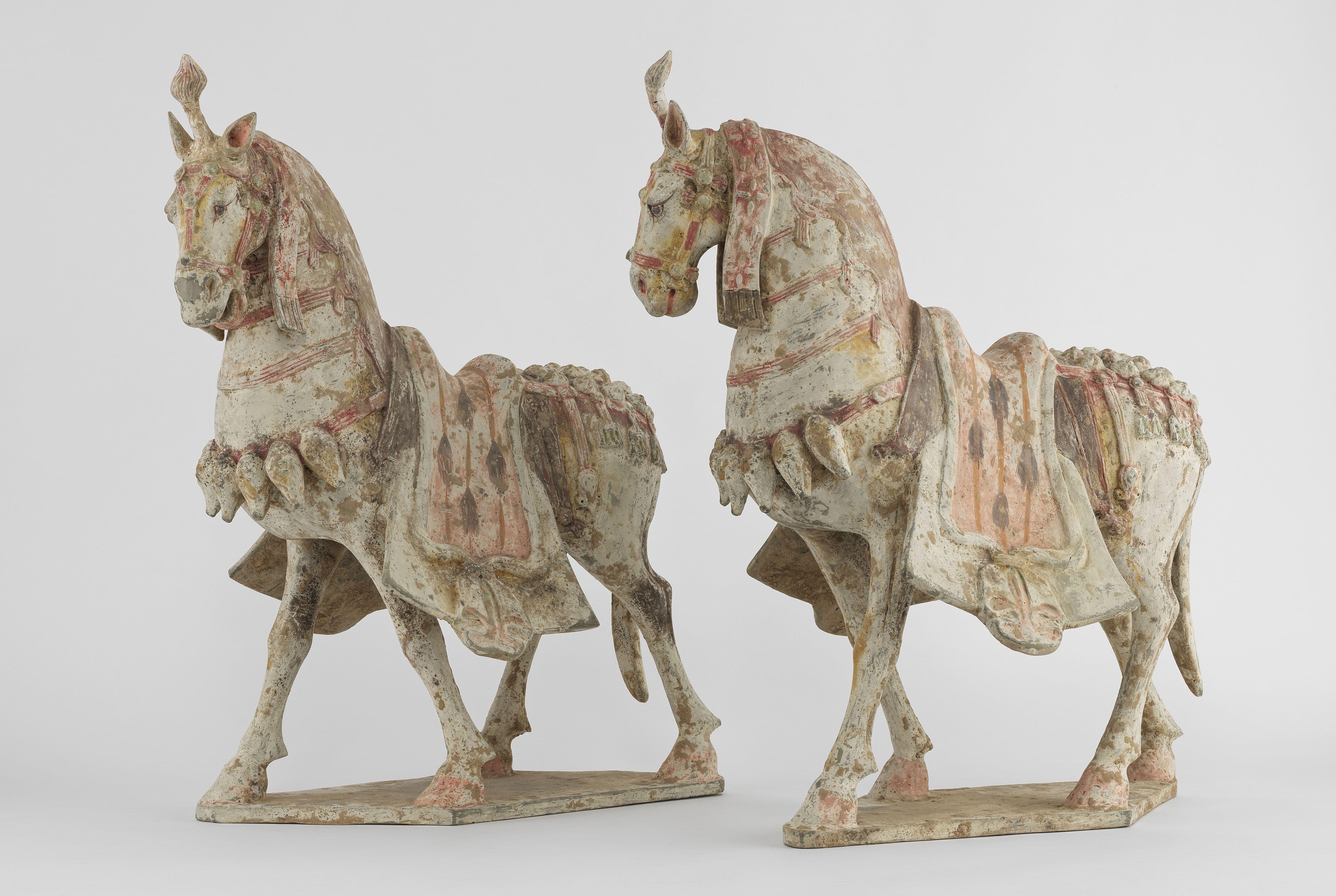Paire de chevaux, Chine, dynastieTang (618-906)