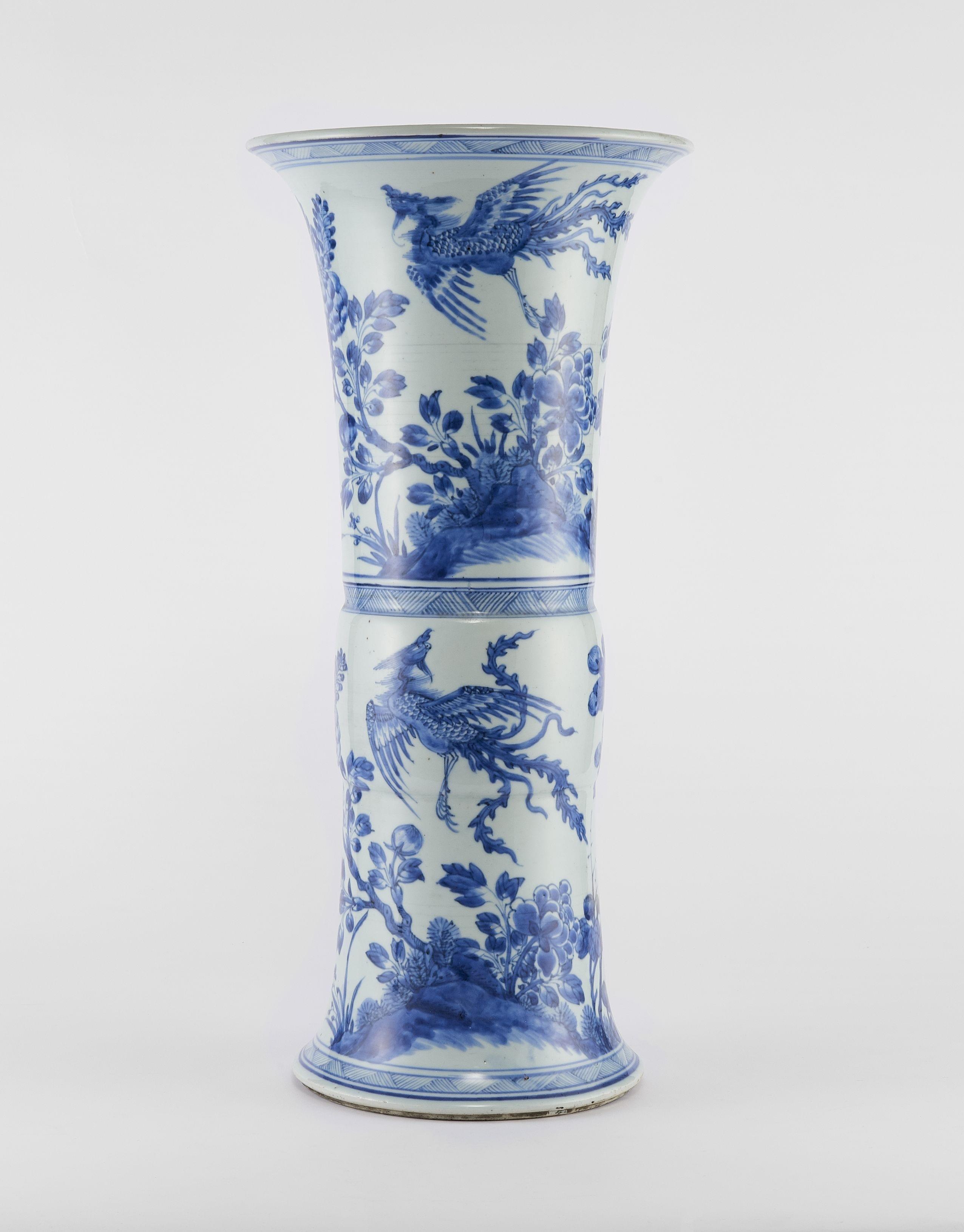 Vase rouleau, Chine, début XVIIIe s